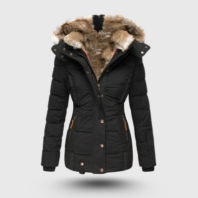 Hanne™ - Vinterjacka med Fluffig Krage och Slim Fit