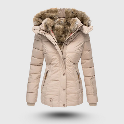 Hanne™ - Vinterjacka med Fluffig Krage och Slim Fit