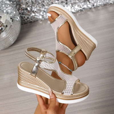Inez™ – Eleganta Ortopediska Slip-in-sandaler för Kvinnor med Kilklack