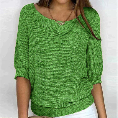 Vanessa™ – Stilren Sommarsweater i Tunn Stickad Kvalitet