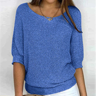 Vanessa™ – Stilren Sommarsweater i Tunn Stickad Kvalitet