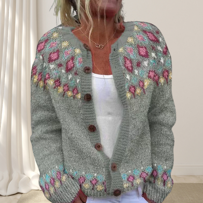 Virelle™ - Lösstickad Chic Cardigan med Mönster