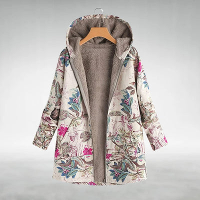 Fleural™ - Stilren Blommig Fleecejacka