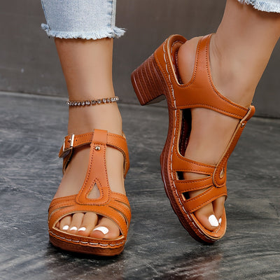 Alessia™ – Damers Moderiktiga Ortopediska Sandaler Med Bekväm Tjock Platå